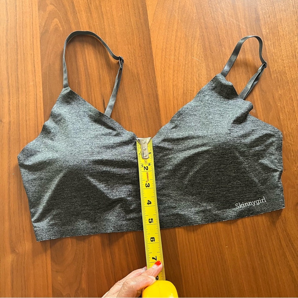 Skinnygirl Gray Sports Bra with Adjustable Straps